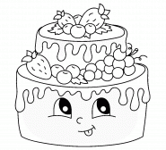 Cartoon Cake - coloring page n° 1370