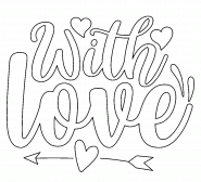 With Love  - coloring page n° 1375