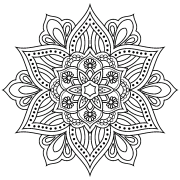 Cute Mandala Flower - coloring page n° 1379