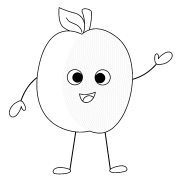 Cartoon Apricot - coloring page n° 1380