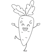 Funny Carrot - coloring page n° 1382