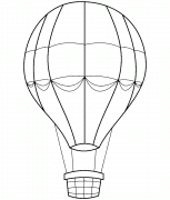 Colorful Hot Air Balloon - coloring page n° 1388