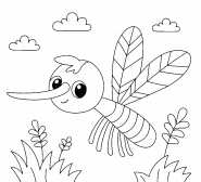 Cartoon Mosquito - coloring page n° 1394