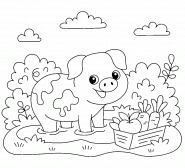 Funny Pig - coloring page n° 1398