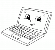 Cartoon Laptop - coloring page n° 1405