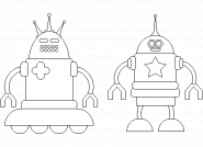 Couple of robots - coloring page n° 141