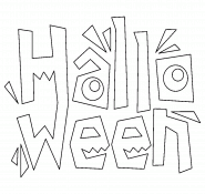 Halloween Lettering - coloring page n° 1418