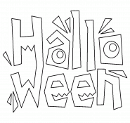 Halloween Lettering - coloring page n° 1418