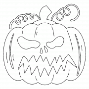 Halloween Pumpkin With Angry Face - coloring page n° 1419