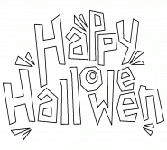 Happy Halloween Lettering - coloring page n° 1420