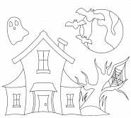 Haunted House - coloring page n° 1424