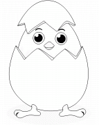 Chick in Egg - coloring page n° 143