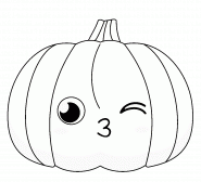 Kawaii Halloween Pumpkin - coloring page n° 1433