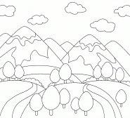 Fall Landscape - coloring page n° 1437