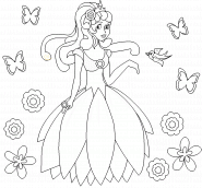 Beautiful princess - coloring page n° 144
