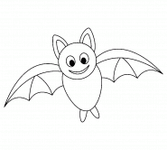 Cartoon Halloween Bat - coloring page n° 1446