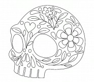 Day of the Dead Skull - coloring page n° 1459