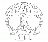 Mexican Skull (Dia De Los Muertos) - coloring page n° 1460