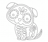 Dia De Los Muertos Dog - coloring page n° 1462