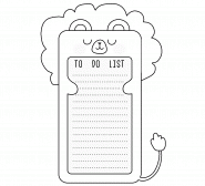 To Do List Template <br>(with a Cute Lion) - coloring page n° 1466