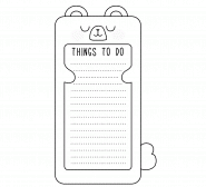 Things To Do Template <br>(with a cute Bear) - coloring page n° 1467