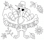 Thankful Turkey - coloring page n° 1469