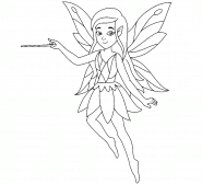Magic Autumn Fairy - coloring page n° 1479