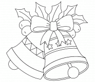 Christmas Bells With Ribbon - coloring page n° 1482