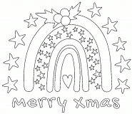 Xmas Rainbow - coloring page n° 1484