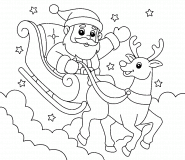 Santa Claus On His Sleigh - coloring page n° 1487