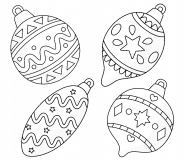 Christmas Ornaments - coloring page n° 1494