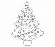 Decorated Christmas Tree - coloring page n° 1496