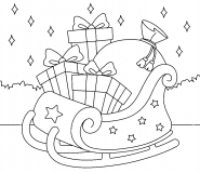 Santa's Sleigh full of Gifts - coloring page n° 1497