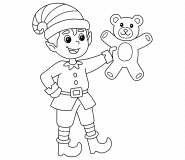 Santa's Elf - coloring page n° 1498