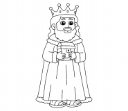 Melchior <br>(The Three Wise Men) - coloring page n° 1503