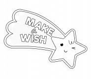 Make A Wish (Kawaii Star) - coloring page n° 1505