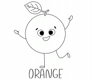 Cute Jumping Orange - coloring page n° 1508