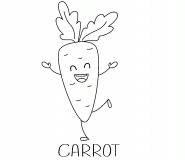 Cute Jumping Carrot - coloring page n° 1509
