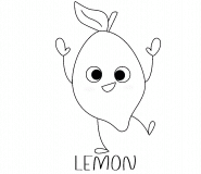 Cute Dancing Lemon - coloring page n° 1510