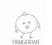 Cute Smiling Tangerine - coloring page n° 1513