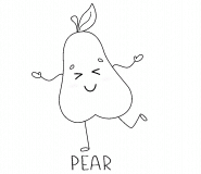 Cute Dancing Pear - coloring page n° 1517