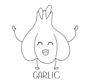 Funny Garlic Clove - coloring page n° 1519