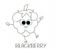 Cute Dancing Blackberry - coloring page n° 1524