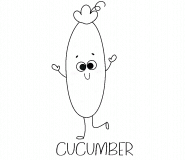 Cute Dancing Cucumber - coloring page n° 1529