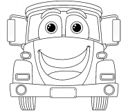 Cartoon Truck with a Big Smile - coloring page n° 1535