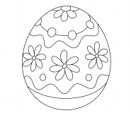 Colorfully Decorated Easter Egg - coloring page n° 1552