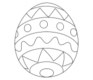 Easter Egg with Geometric Pattern - coloring page n° 1553