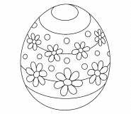 Big Easter Egg With Flowers - coloring page n° 1555