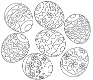 Beautiful Decorated <br>Easter Eggs - coloring page n° 1556