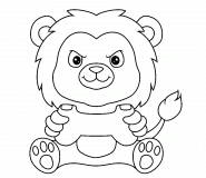 Cartoon Lion Playing Video Game - coloring page n° 1560